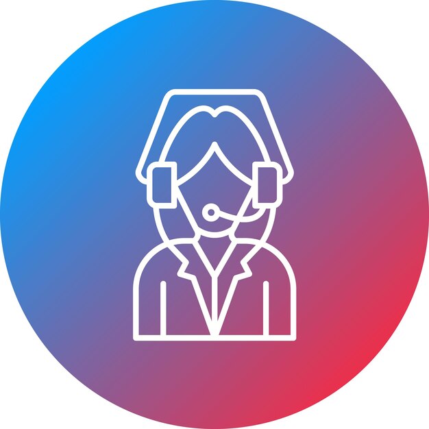 Imagen vectorial del icono del operador del cliente Se puede utilizar para compras y comercio electrónico