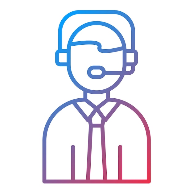 Imagen vectorial del icono del operador Se puede utilizar para personas de negocios