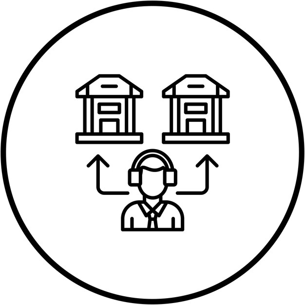 Vector imagen vectorial del icono del operador de transferencia de cable se puede utilizar para los servicios de dinero en línea