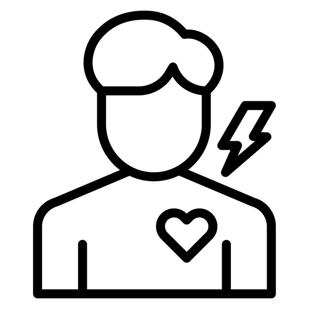 Imagen vectorial del icono de opresión torácica Se puede utilizar para los síntomas de alergia