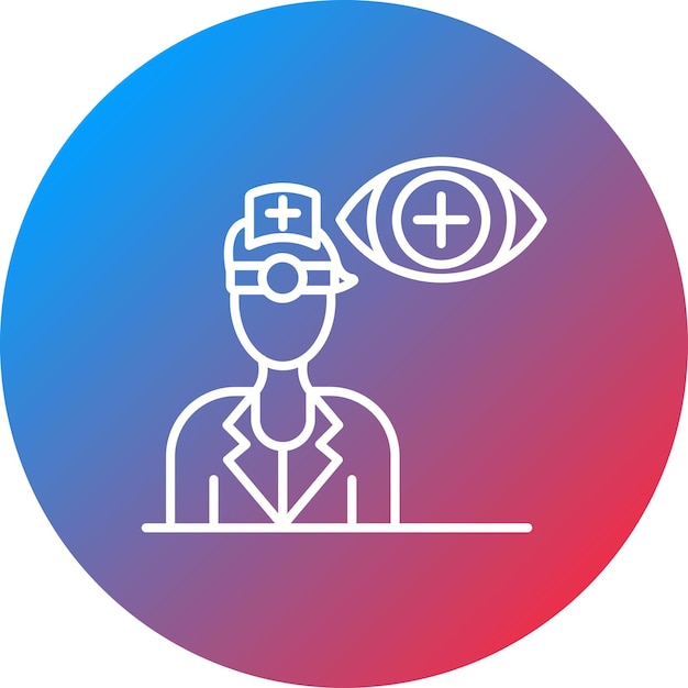 Imagen vectorial de icono de óptico masculino Puede utilizarse para optometrista