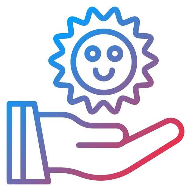 Imagen vectorial del icono de optimismo Se puede utilizar para los rasgos de personalidad