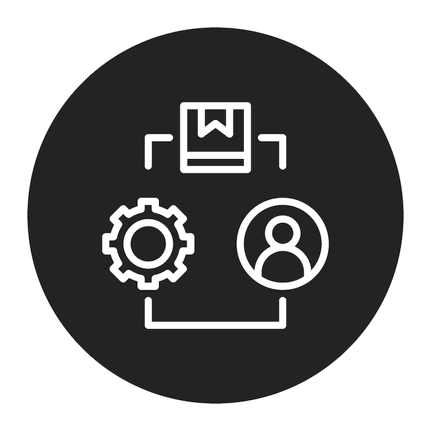 Imagen vectorial del icono de optimización de la cadena de suministro Se puede utilizar para el rendimiento empresarial
