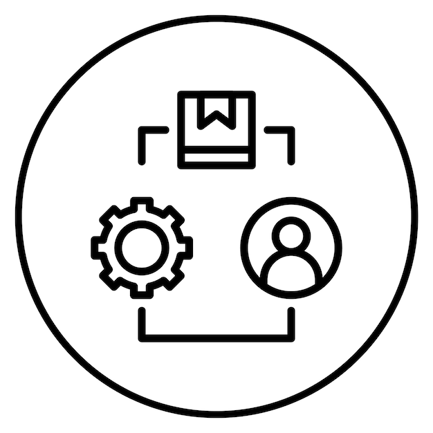 Imagen vectorial del icono de optimización de la cadena de suministro Se puede utilizar para el rendimiento empresarial