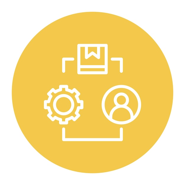 Imagen vectorial del icono de optimización de la cadena de suministro Se puede utilizar para el rendimiento empresarial