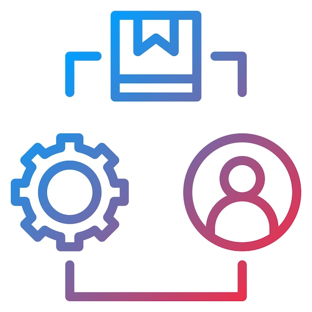 Imagen vectorial del icono de optimización de la cadena de suministro Se puede utilizar para el rendimiento empresarial