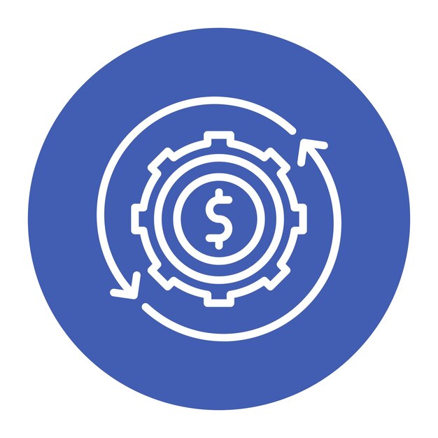 Imagen vectorial del icono de optimización de costos Se puede utilizar para la producción en masa