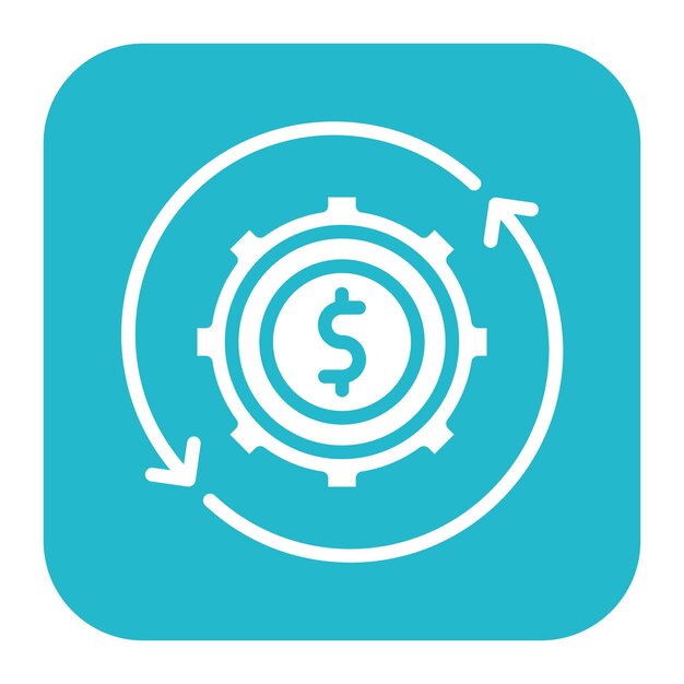 Imagen vectorial del icono de optimización de costos Se puede utilizar para la producción en masa