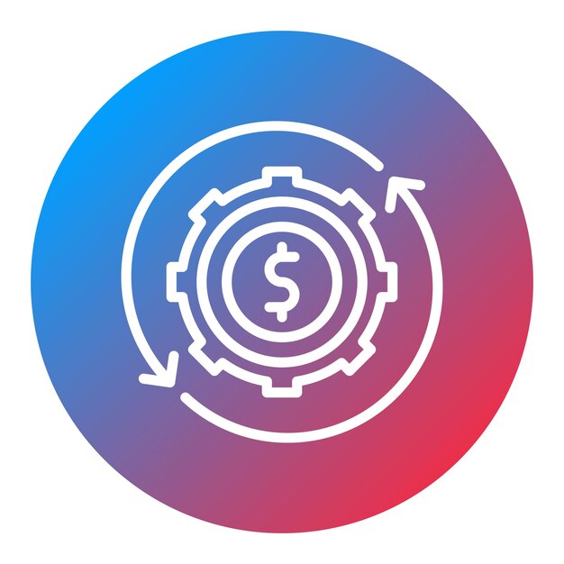 Imagen vectorial del icono de optimización de costos Se puede utilizar para la producción en masa