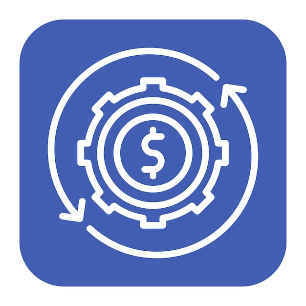 Imagen vectorial del icono de optimización de costos Se puede utilizar para la producción en masa