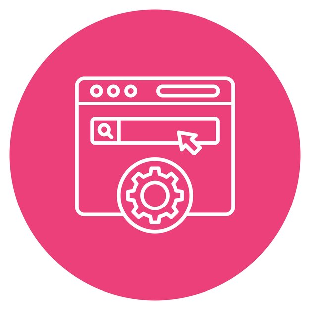 Imagen vectorial de icono de optimización de motores de búsqueda Se puede utilizar para el servicio de marketing en Internet