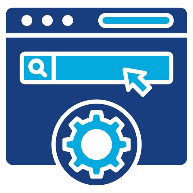 Imagen vectorial de icono de optimización de motores de búsqueda Se puede utilizar para el servicio de marketing en Internet
