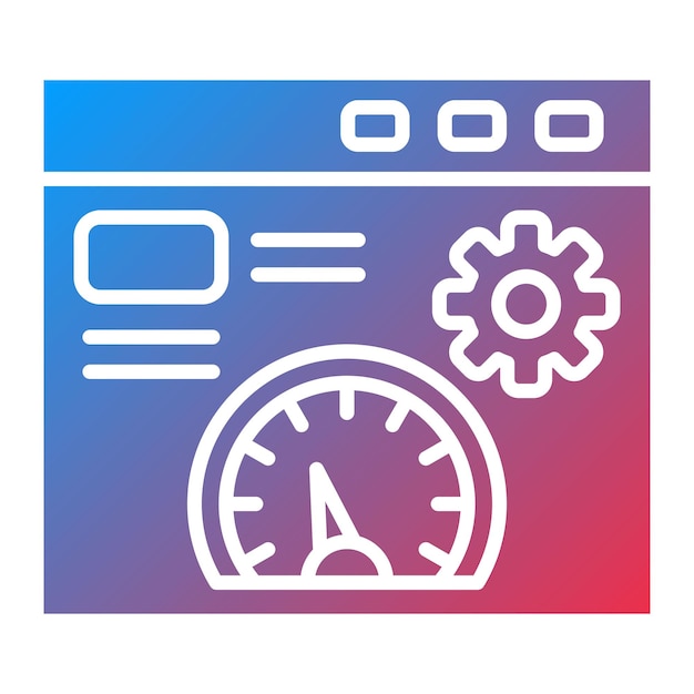Imagen vectorial de icono de optimización de página Se puede utilizar para SEO y SEM