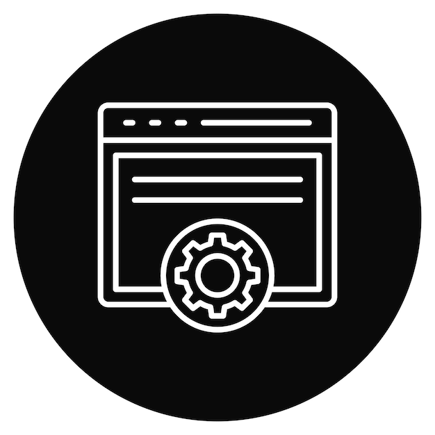 Imagen vectorial de icono de optimización de sitios web Se puede utilizar para el servicio de marketing en Internet