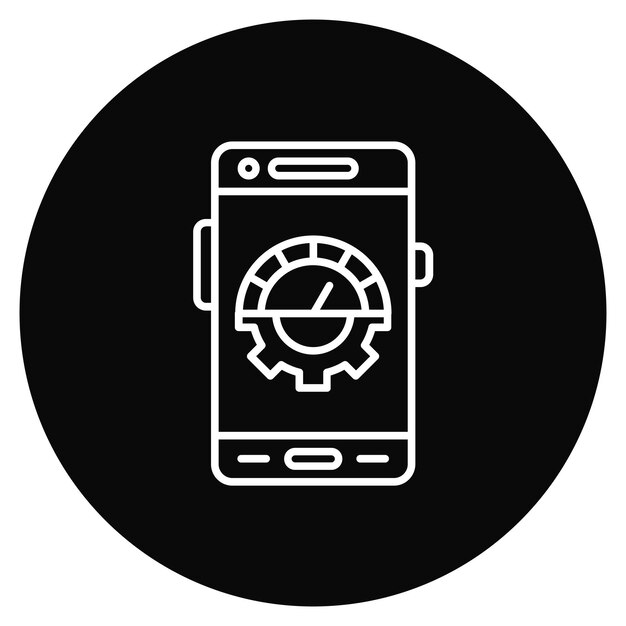 Imagen vectorial de icono de optimización de velocidad Se puede utilizar para el desarrollo de aplicaciones móviles