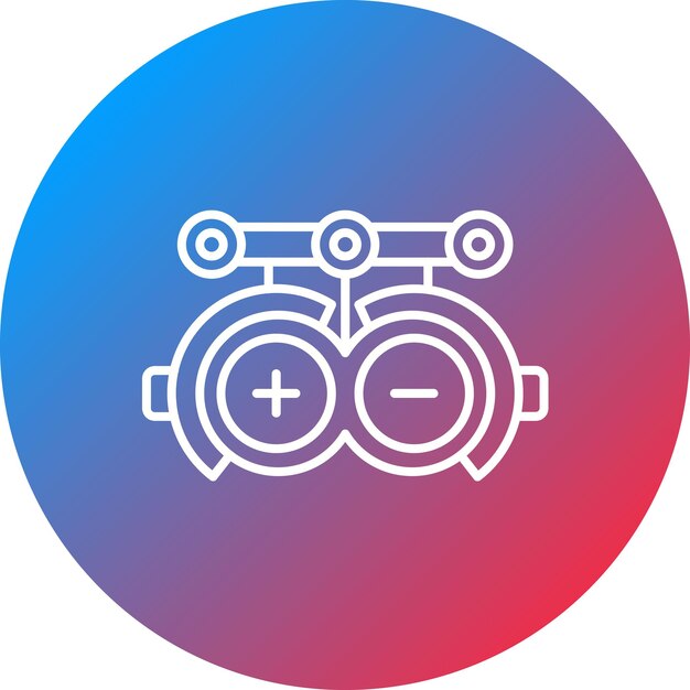 Imagen vectorial del icono de optometría Puede utilizarse para el optometrista