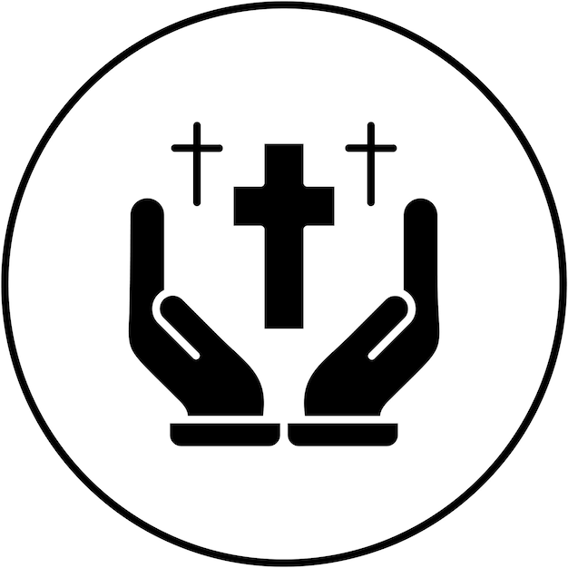 Vector imagen vectorial de icono de oración se puede usar para funerales