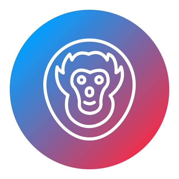 Imagen vectorial del icono del orangután Se puede usar para la selva tropical