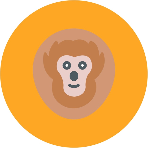Imagen vectorial del icono del orangután Se puede usar para la selva tropical