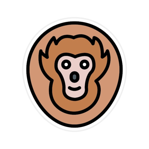 Imagen vectorial del icono del orangután Se puede usar para la selva tropical