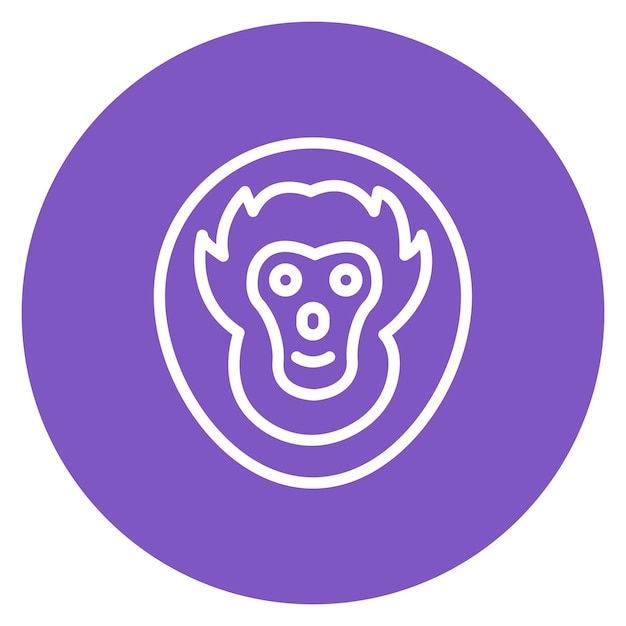 Imagen vectorial del icono del orangután Se puede usar para la selva tropical