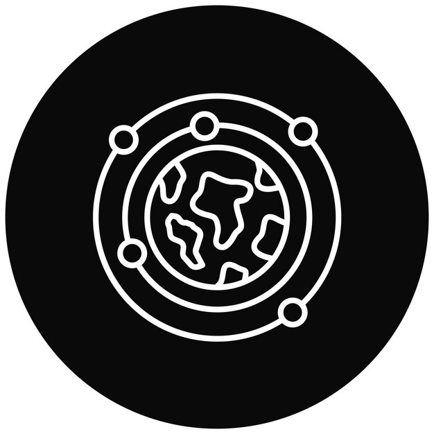 Imagen vectorial del icono de la órbita Se puede utilizar para la física