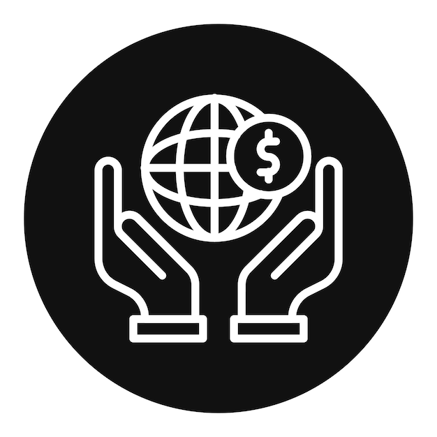 Imagen vectorial del icono de una organización sin fines de lucro Se puede utilizar para la caridad