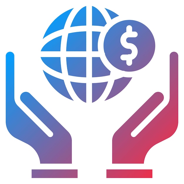 Imagen vectorial del icono de una organización sin fines de lucro Se puede utilizar para la caridad