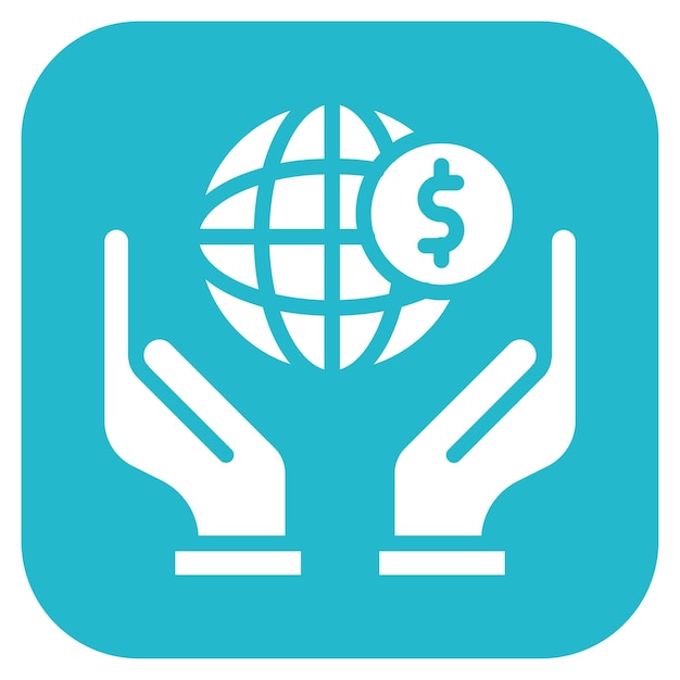 Imagen vectorial del icono de una organización sin fines de lucro Se puede utilizar para la caridad