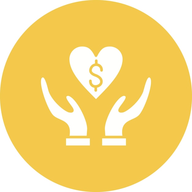 Imagen vectorial del icono de la organización sin fines de lucro Se puede utilizar para la contabilidad