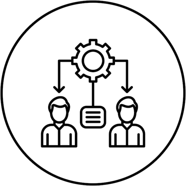 Imagen vectorial del icono de la organización Se puede utilizar para la productividad