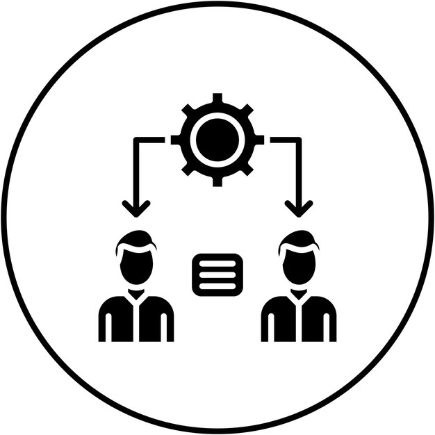 Imagen vectorial del icono de la organización Se puede utilizar para la productividad