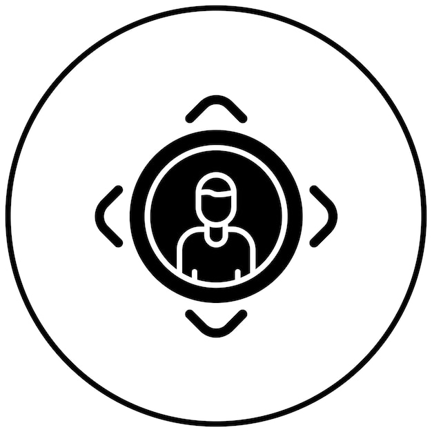 Imagen vectorial del icono de orientación de la audiencia Se puede utilizar para la agencia de medios