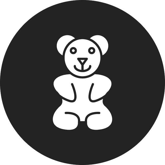 La imagen vectorial del icono del oso de goma se puede usar para dulces y caramelos