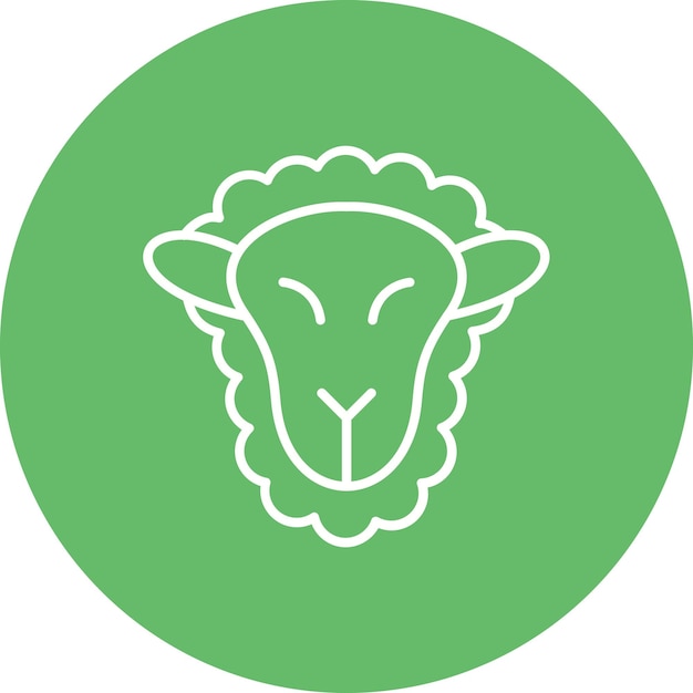 La imagen vectorial del icono de la oveja se puede utilizar para Village