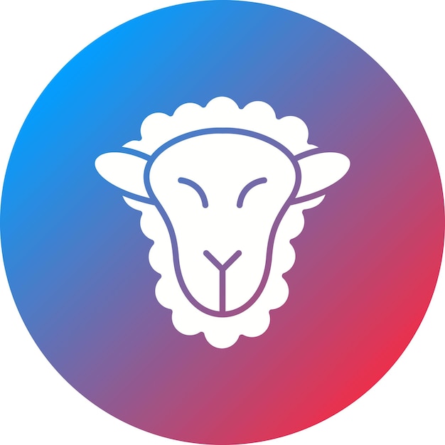 La imagen vectorial del icono de la oveja se puede utilizar para Village