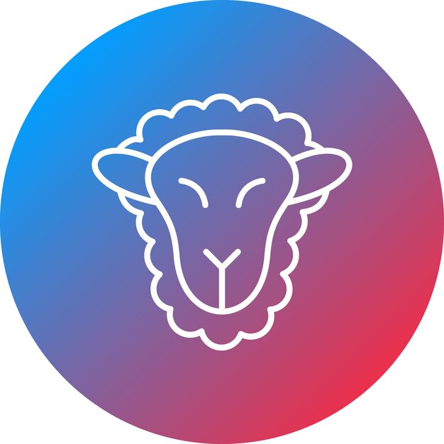 La imagen vectorial del icono de la oveja se puede utilizar para Village