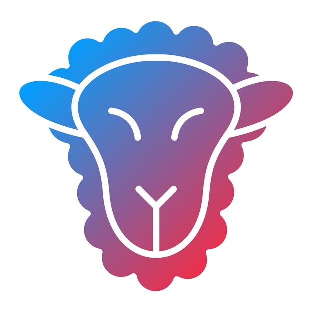 La imagen vectorial del icono de la oveja se puede utilizar para Village