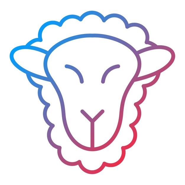 La imagen vectorial del icono de la oveja se puede utilizar para Village