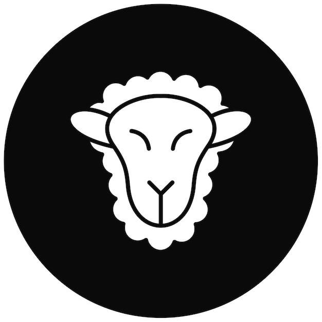 La imagen vectorial del icono de la oveja se puede utilizar para Village