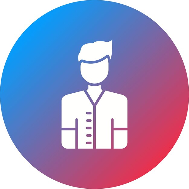 Imagen vectorial del icono del paciente masculino Se puede utilizar para el chequeo de salud