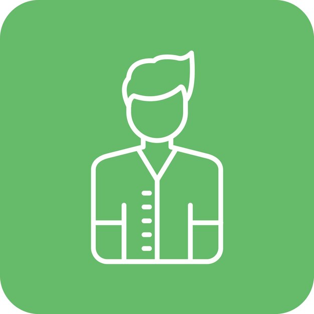 Imagen vectorial del icono del paciente masculino Se puede utilizar para el chequeo de salud