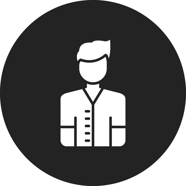Imagen vectorial del icono del paciente masculino Se puede utilizar para el chequeo de salud