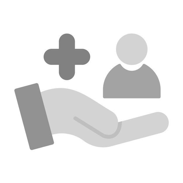 Imagen vectorial del icono del paciente Puede utilizarse para Medicina I