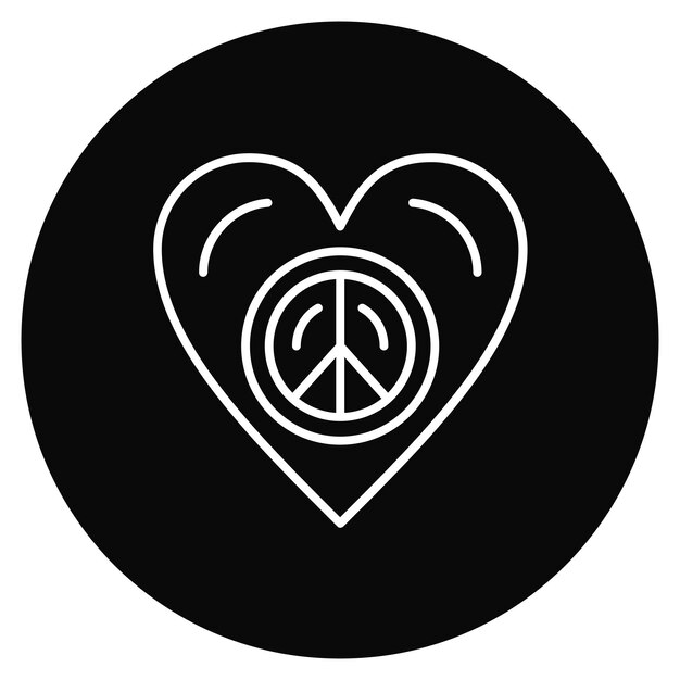 Imagen vectorial del icono del pacifismo Se puede usar para la diplomacia