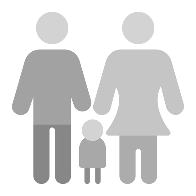 Imagen vectorial del icono de los padres Se puede usar para Baby Shower