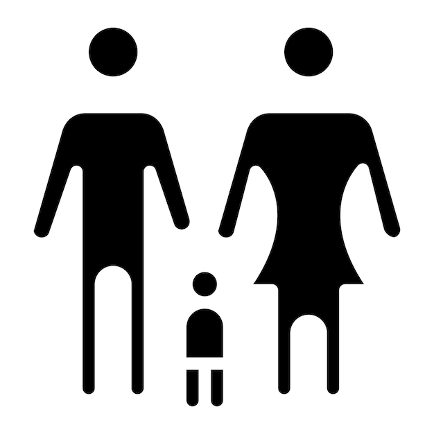 Imagen vectorial del icono de los padres Se puede usar para Baby Shower
