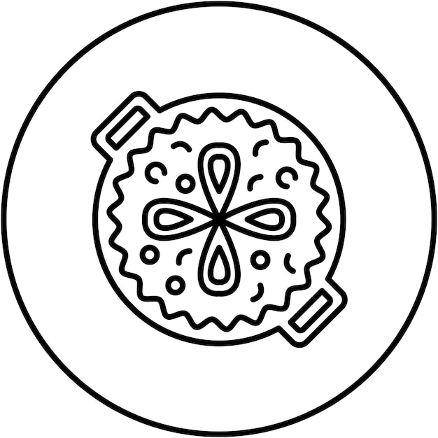 La imagen vectorial del icono de la paella se puede usar para world cuisine