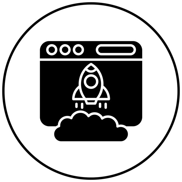 Imagen vectorial del icono de la página de aterrizaje Se puede utilizar para el marketing en Internet