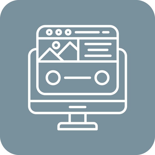 Imagen vectorial del icono de la página de aterrizaje Se puede utilizar para el marketing
